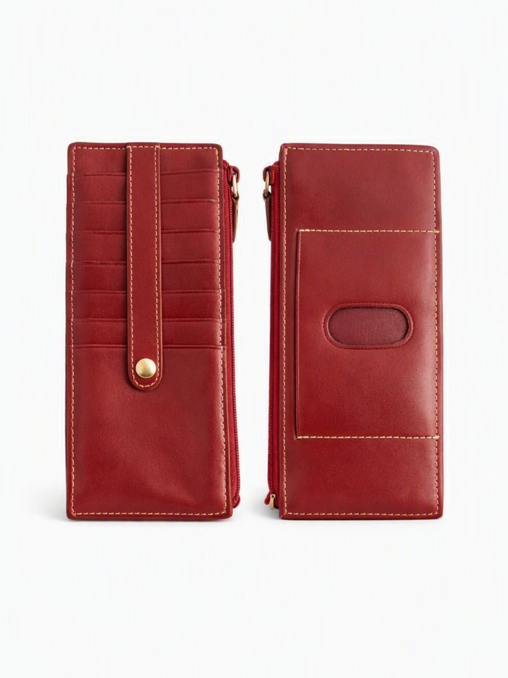 EUC Lodis Leather Slim Wallet | Multi‑Card Organizer | Classic Snap Closure - Picture 1 of 6